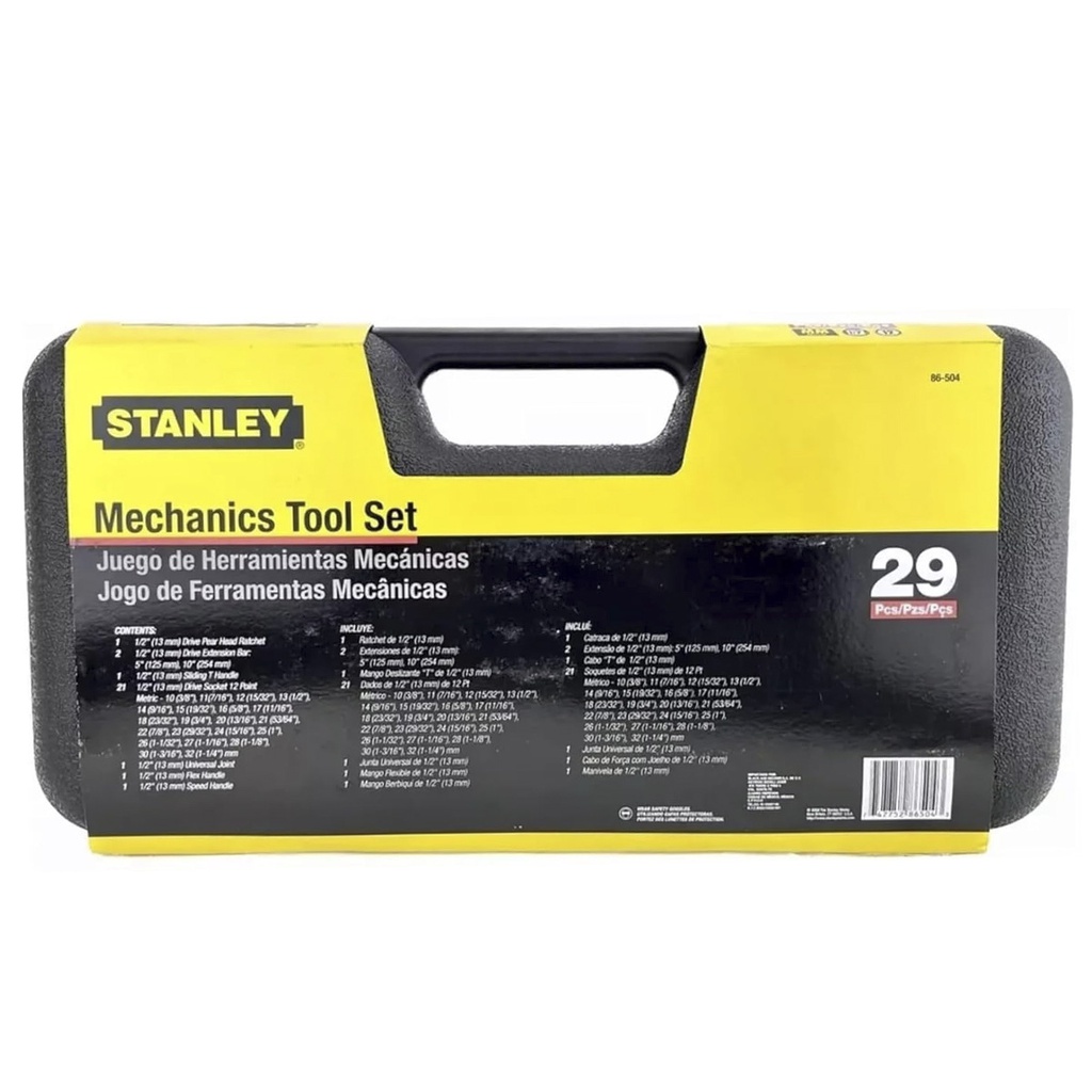 Juego / Dados / Cortas Stanley 1/2" / 25 Piezas 6 puntos / DEWALT-