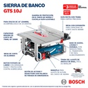 Sierra de Banco BOSCH GTS 10 J 15 Amp ( 1700 W )  / EJE 30 mm / BOSCH-PISO-1-FONDO