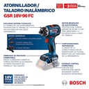 Taladro inalambrico 18V BOSCH  GSR 18V-90 FC / BOSCH-