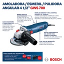 Amoladora 4 1/2" BOSCH GWS 700 / 710 Watt / Eje 5/8" / BOSCH-12-E-2