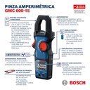 Amperímetro GMC 600-15 Professional / BOSCH-