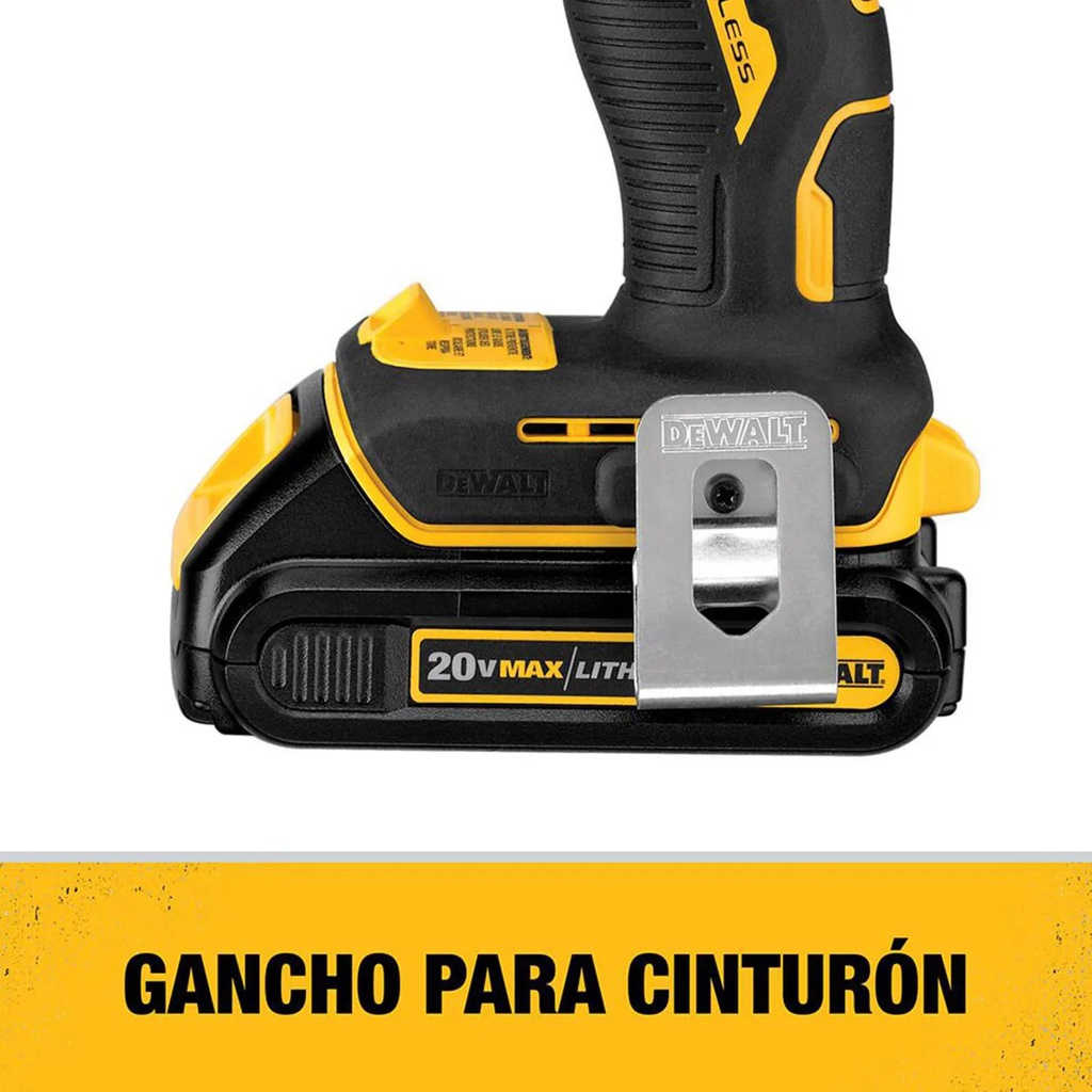 Taladro inalambrico 20 V DEWALT  / Sin Carbones / Percucion / DEWALT-
