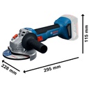 Amoladora 4 1/2"  GWS 18V-8 / BARETOOL / BOSCH-