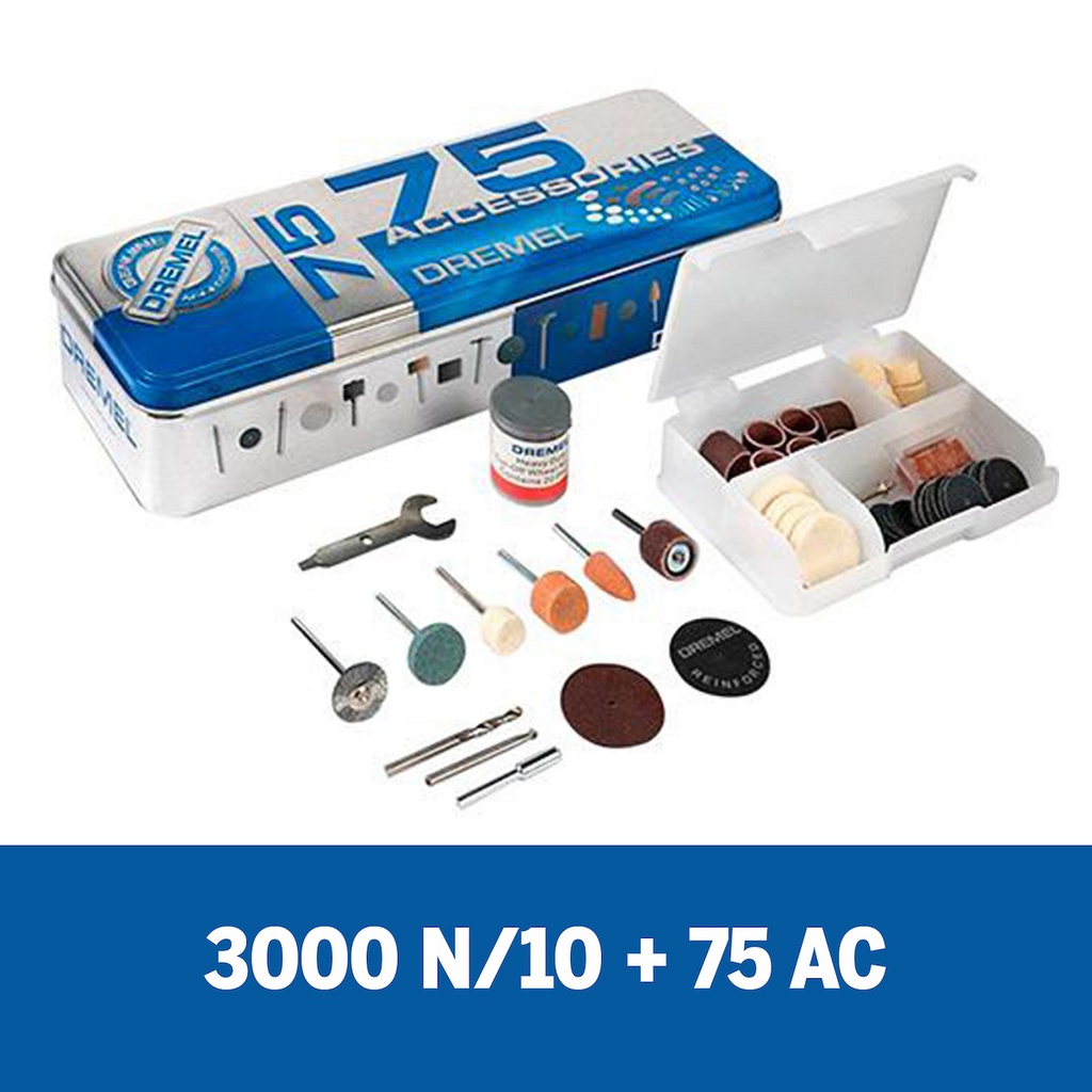Moto Tool Dremel 3000 10 Accesorios / + 75 Accesorios / BOSCH-