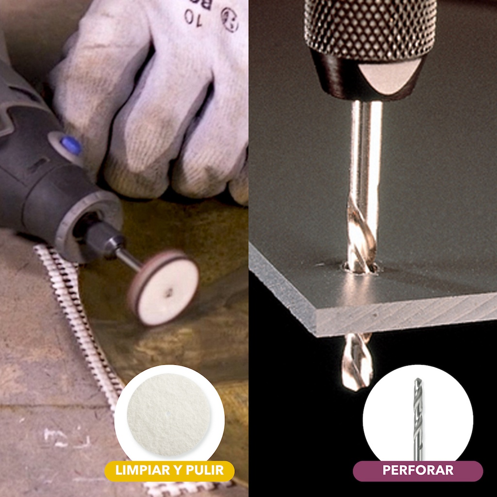 Moto Tool Dremel 3000 18 Accesorios / EJE FLEXIBLE / BOSCH-8-C-2-E