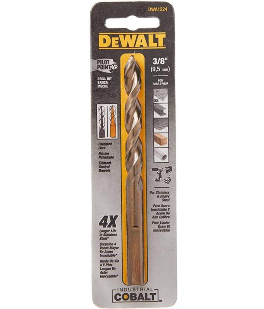 Broca Metal Madera Cobalto 3/8" DeWalt / DEWALT-5-B-3-E-2