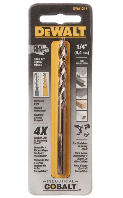 Broca Metal Madera Cobalto 1/4" DeWalt / DEWALT-5-B-3-D-1