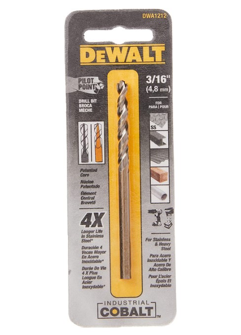 Broca Metal Madera Cobalto 3/16" DeWalt / DEWALT-5-B-3-C-1