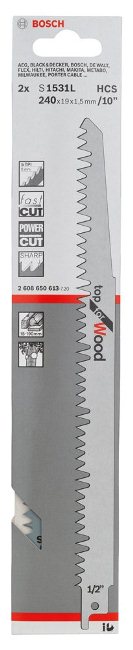 Sierra / 'Cuchilla Sable BOSCH 10" S1531L Corte Madera / Trozos / BOSCH-7-A-3
