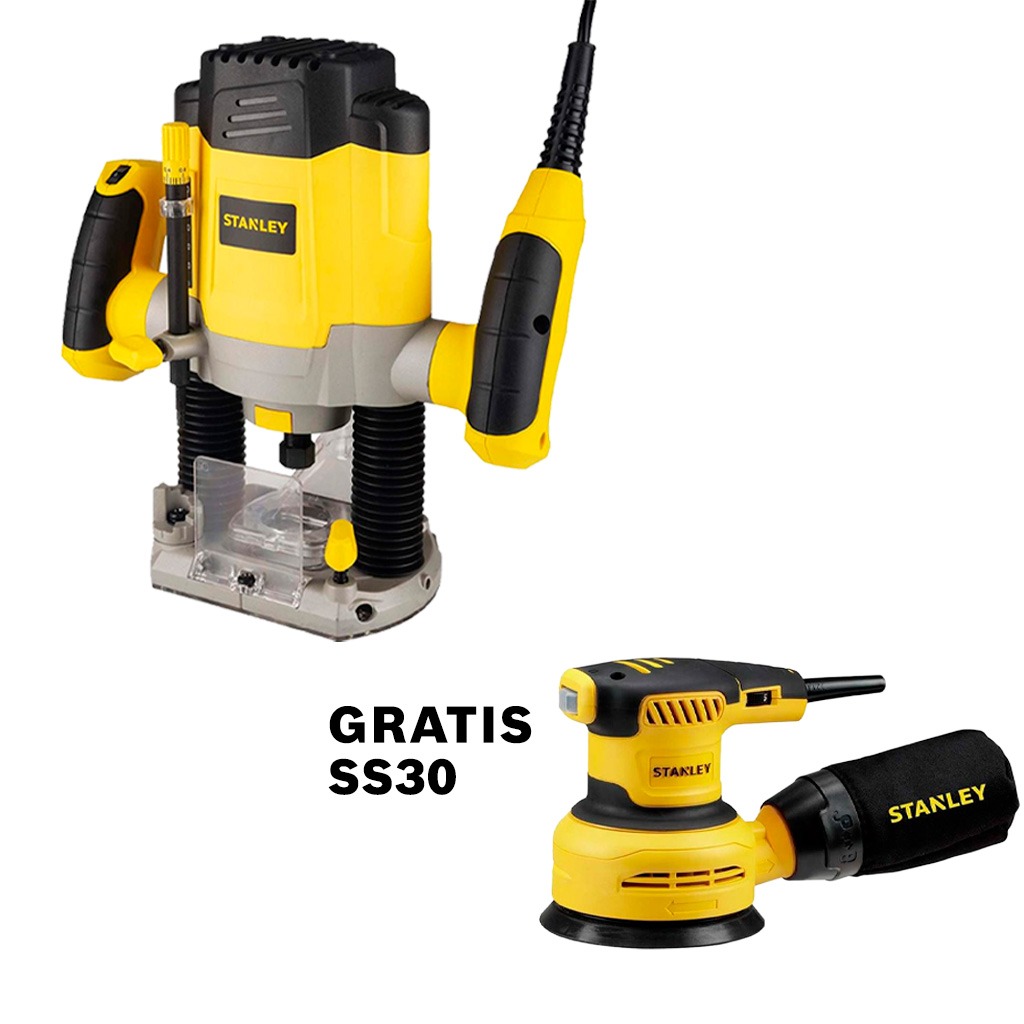 Router 1 3/4 HP STANLEY 1200W + Lijadora SS30 / DEWALT-6-A-1-A
