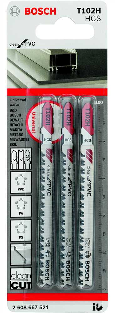 Sierra / 'Cuchilla para Caladora T102H 3U / PVC / BOSCH-