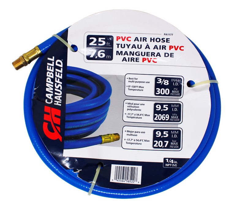 Manguera de 7.5 Metros ( 25 Pies ) Conector 1/4" Grosor 3/8" CAMPBELL HAUSFELD / BOSCH-VENTANA 1