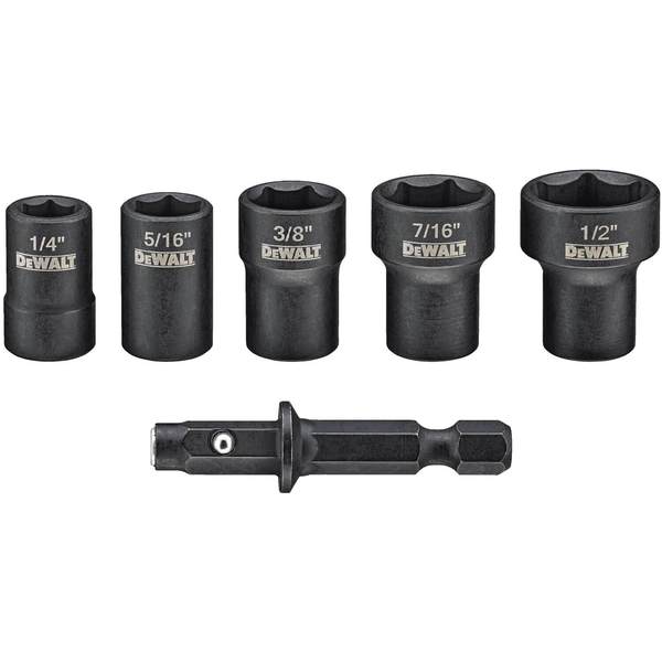 Soporte Magnetico para Tornillo Pulsar KIT 1/4, 5/16, 3/8, 7/16, 1/2" / IMPACTO / DEWALT-4-B-1-A-1