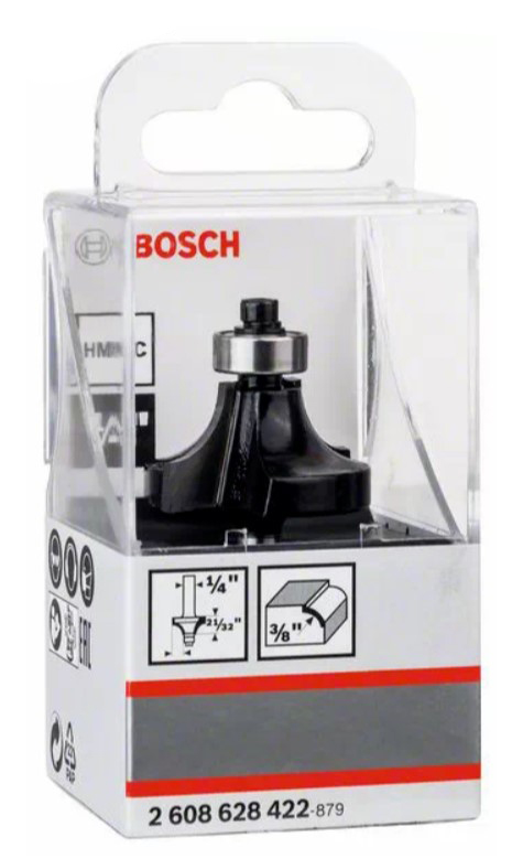Fresa Router Redondear Canto 1/4" x 3/8" / BOSCH-