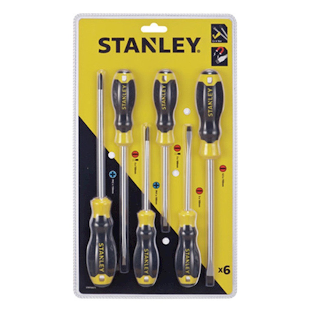 Desarmadores KIT STANLEY de 6 PZAS / PHILIPS CASTIGADERA / DEWALT-(TABLA B2)