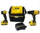 Taladro inalambrico 20 V STANLEY Lithium / COMBO / FATMAX / Percucion SCD711C2K-B3 / DEWALT-1-C-2-A-1