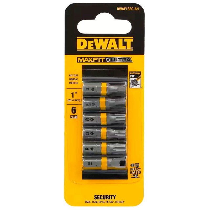 Punta Torx T25-T27-SP10-HS1/8-HS5/32 DEWALT / MAXFIT ULTRA / 6 UNIDADES / DEWALT-5-B-2-A-2