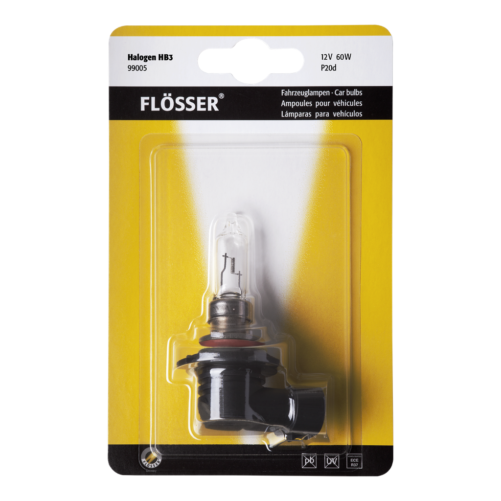 Bombilla FLOSSER HB3 ( 9005 ) / 12V / 60W / P20D / BLISTER / BOSCH-11-C-1