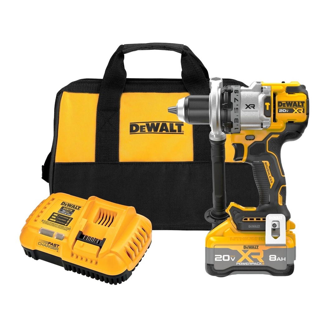Taladro inalambrico 20 V DEWALT / DCD1007WW1 / 1-DCB2108 / 1-DCB118 / DEWALT-7-B-2-C-1