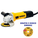 Amoladora 4 1/2" DEWALT DWE750-B3 750 Watt / GRATIS 5 DISCOS DW8062 / DEWALT-6-B-2-B