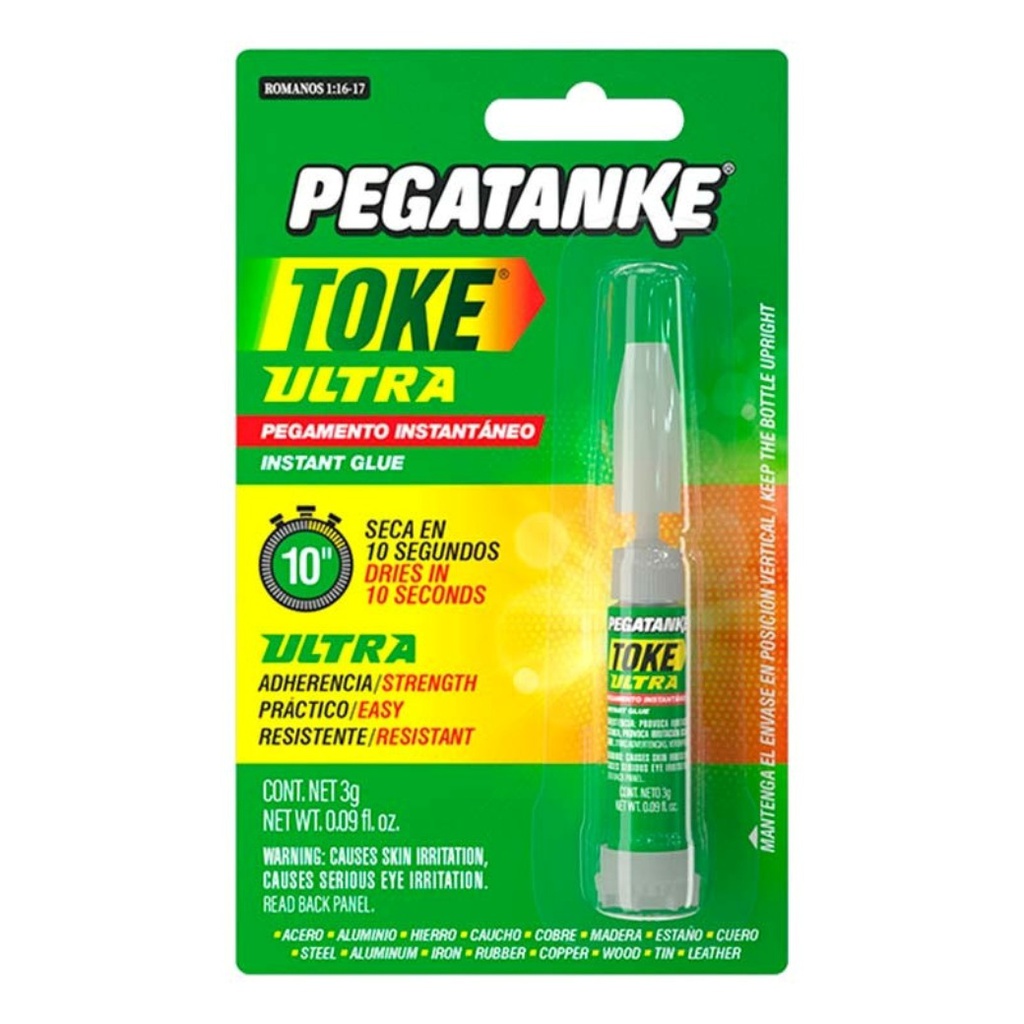 Pegamento Instantaneo 10 Segundos Transparente 3 Gramos / Viscosidad Media PEGATANKE / DEWALT-TABLA-3
