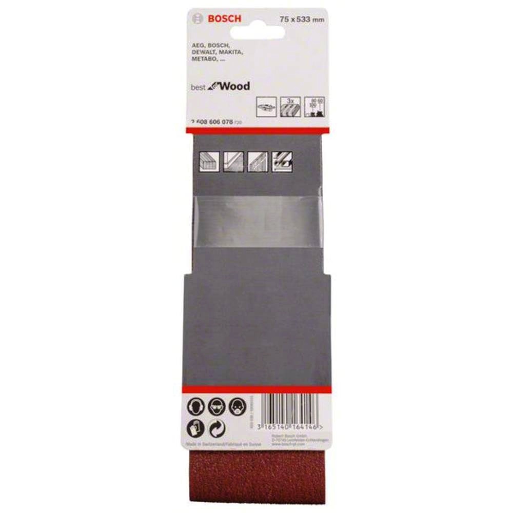 Lija de Banda 3X21 G 60, 80, 100, 3 PCS BEST / BOSCH-TABLA-5