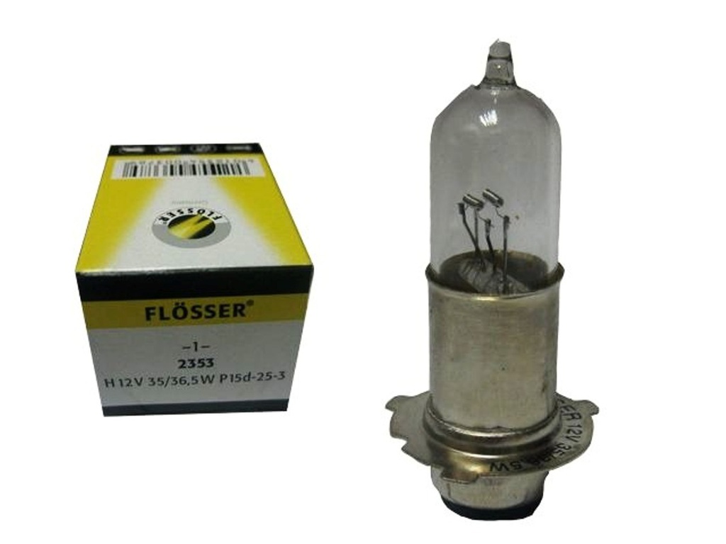 Bombilla Auxiliar FLOSSER 12V 33/35 5W P15D-25-3 / 2 Contatos / BOSCH-