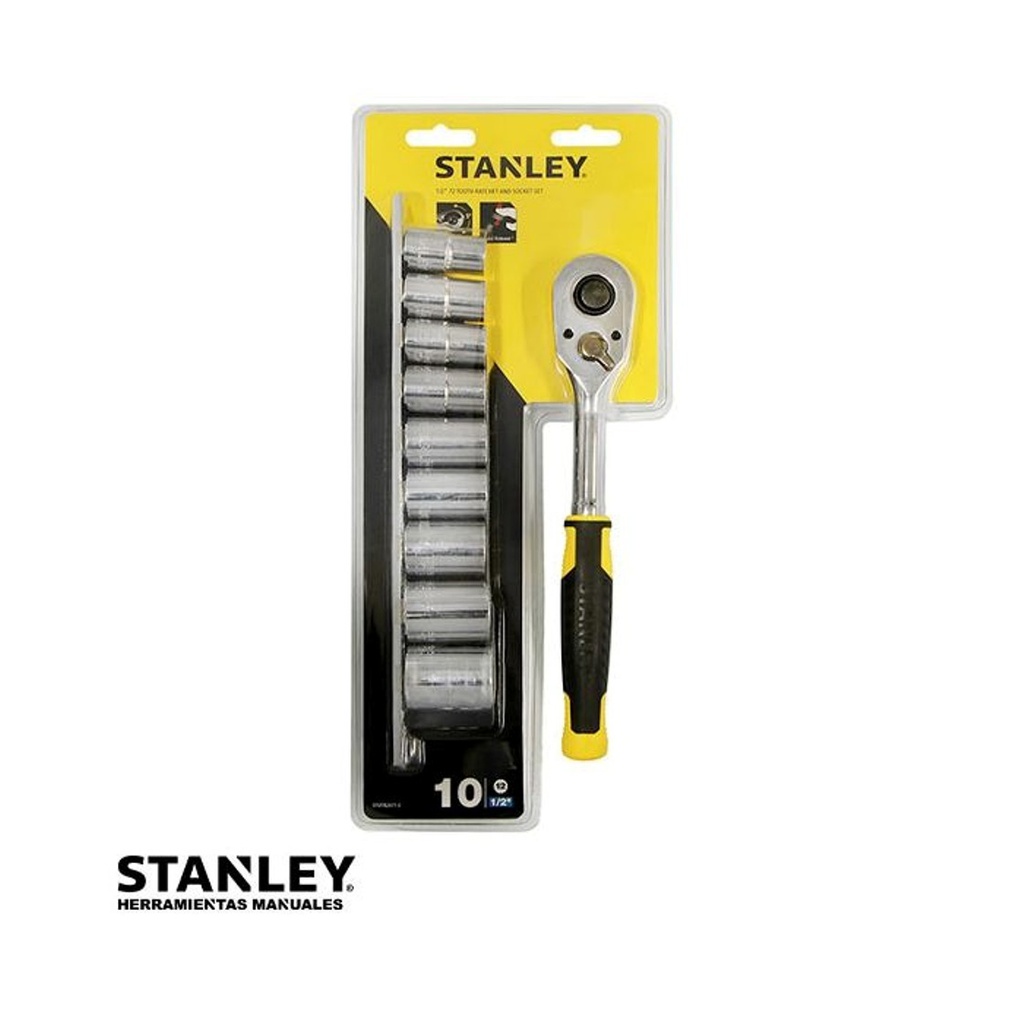 Juego / Dados / Corto 1/2" / 10 Piezas / MM / STANLEY / DEWALT-16 FONDO