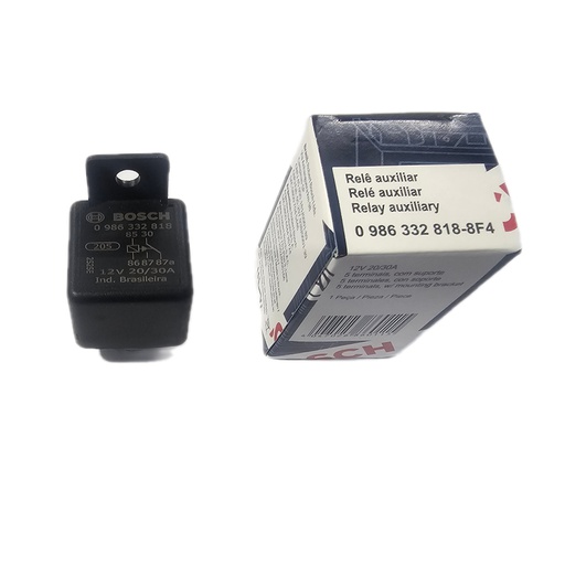 [0986332818] Relay BOSCH 12V / 20 / 30 Amp 5 Terminales 87 - 87A / BOSCH-11-C-1