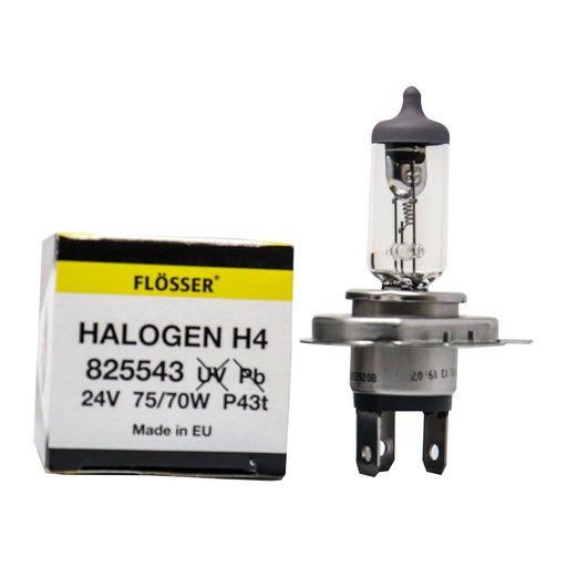 [825543] Bombilla FLOSSER H4 / 24V / 75/70W / BOSCH-10-C-1