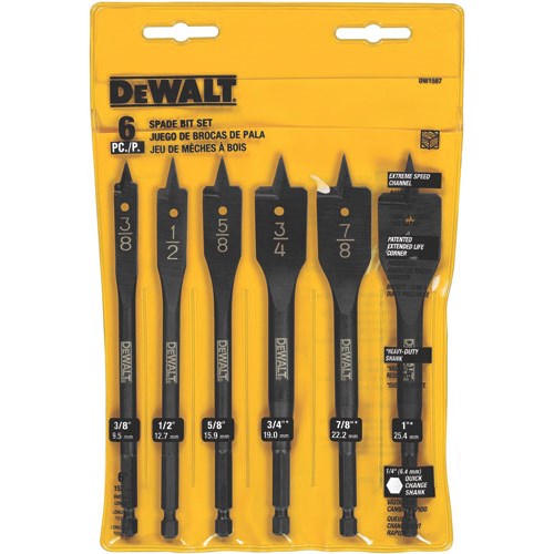 [DW1587] Broca Paleta KIT 3/8, 1/2, 5/8, 3/4, 7/8, 1 DEWALT / DEWALT-Tabla 4