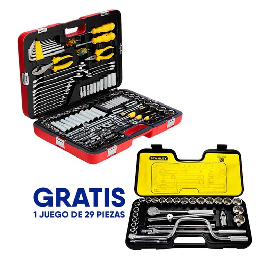 [R99-150LA-86-504] Juego / Dados / Cubos de Mecanico / 150 Piezas Racing STANLEY / DEWALT-(B2)-17-D-3-A
