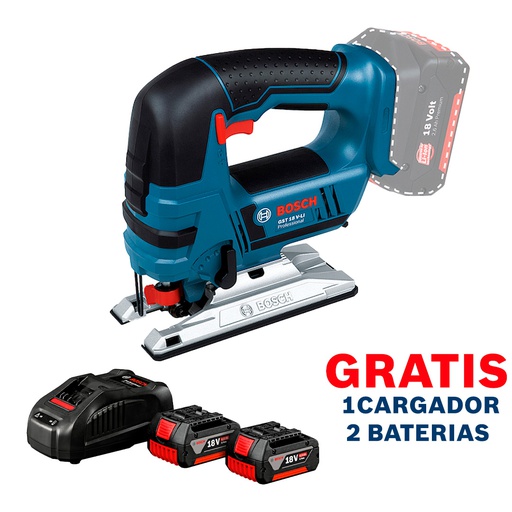 [158J-OF] Sierra Caladora GST 18 V-LI / BARETOOL / GRATIS 2-BATERIA + 1-CARGADOR / BOSCH-14-B-1-A