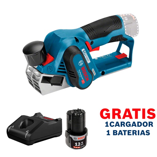 [15A7] Cepilladora BOSCH Industrial GHO 12V-20 / BARETOOL / GRATIS 1-BATERIA + 1-CARGADOR / BOSCH-9-C-2