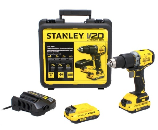 [SBD715C2K-B3] Taladro inalambrico 20 V STANLEY Lithium / FATMAX / Percucion / BRUSH / DEWALT-1-E-1-C