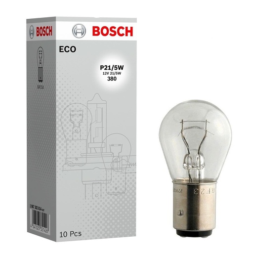 [1987302814] Bombilla Auxiliar BOSCH P21/5W / 12V 21/5W / BAY15d /= 7528 / BOSCH-11-C-1