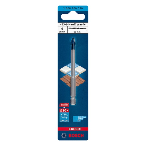 [2608900590] Broca Diamantada 1/4" ( 6 mm ) / PORCELANA Y CERAMICA / BOSCH-TABLA-6