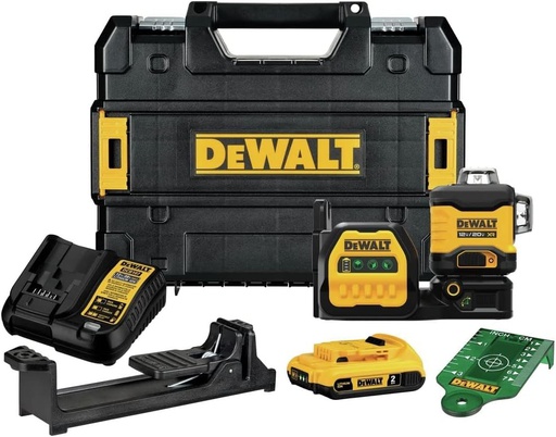 [DCLE34030G] Nivel Laser Autonivelante 3 Lineas 360° Vertical horizontal / 12V-20V / LINEA VERDE / DEWALT-6-B-3-B/16-C-1-H