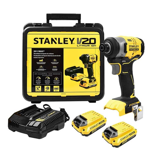 [SBI810D2K-B3] Atornillador de Impacto 20 V STANLEY Lithium / Impacto / DEWALT-6-C-1-B-1