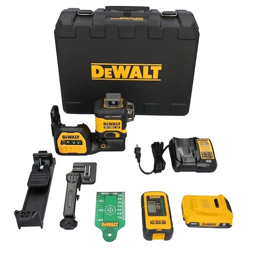 [DCLE34033D1] Nivel Laser Autonivelante 3 Lineas 360° Vertical horizontal / 12V-20V / LINEA VERDE / High Precision / + Receptor / DEWALT-6-A-3-A-1/16-B-1-H