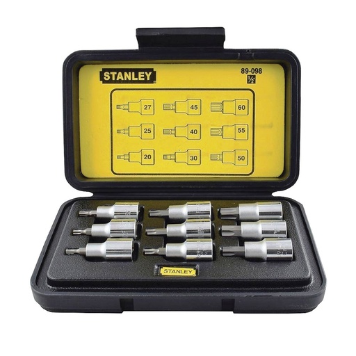 [89-098] Juego / Copas TORX / Raiz 1/2" / 9 Piezas / STANLEY / DEWALT-TABLA-3