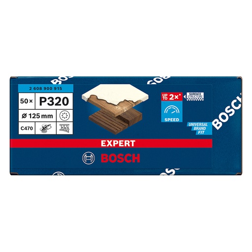 [2608900915] Lija Circular Gex Top BOSCH 5" G320 / 8 Hoyos / BOSCH-