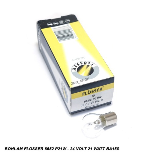 [6652] Bombilla Auxiliar FLOSSER ( 1 Contacto ) P21W / 24V / BA15S / BOSCH-10-C-1