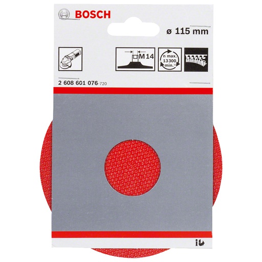 [2608601076] Plato de Hule 4 1/2" BOSCH ( Con Velcro ) / BOSCH-TABLA-ACC