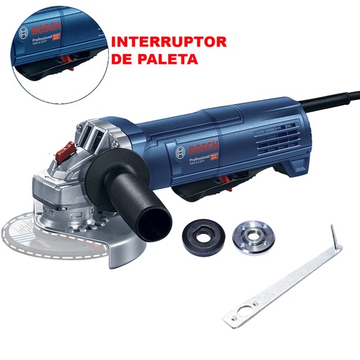 [1396-5G4] Amoladora 5 " BOSCH GWS 9-125 P  900W / EJE 5/8" / BOSCH-5-E-1
