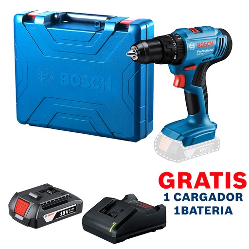 [19K9-1G1-OF] Taladro inalambrico 18V BOSCH GSB 183-LI / BARETOOL / GRATIS 1- Bateria 1- Cargador / BOSCH-12-D-2