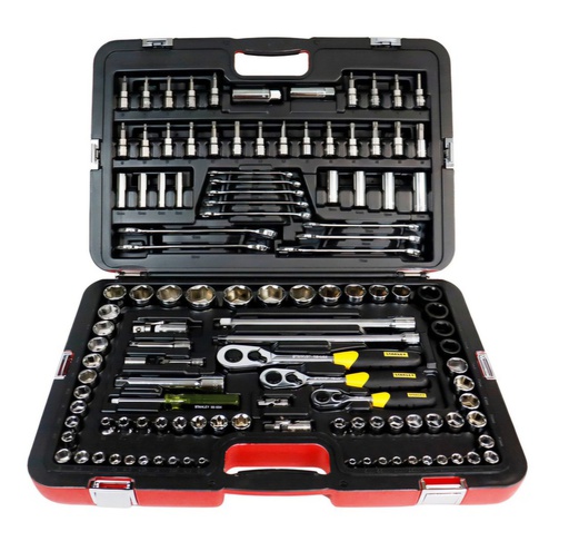 [R99-120LA] Juego / Dados / Cubos de Mecanico / 120 Piezas Racing STANLEY / DEWALT-17-D-3-B