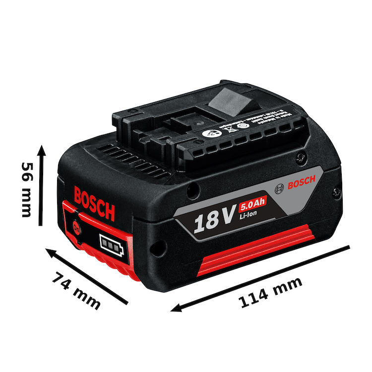 Bateria BOSCH 18 V Taladro Inalambrico LITHIUM-IO / 5.0 Ah / BOSCH-