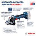 Amoladora 4 1/2" GWS 180-LI /BARETOOL / BOSCH-7-E-3