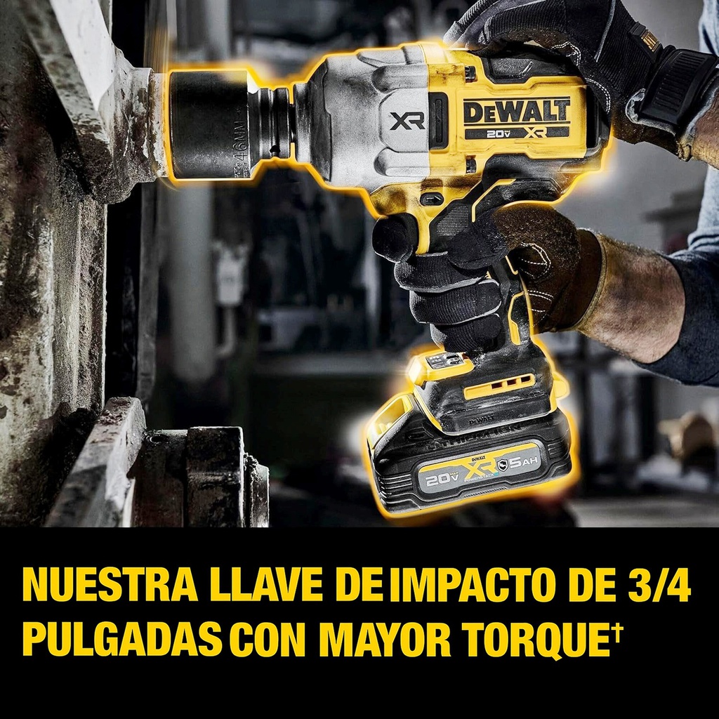 Pistola de Impacto 3/4" DCF964GH1 / 1- BATERIA  5 Ah / 1,420 ft/lbs ( 1,925 nm )  / DEWALT-